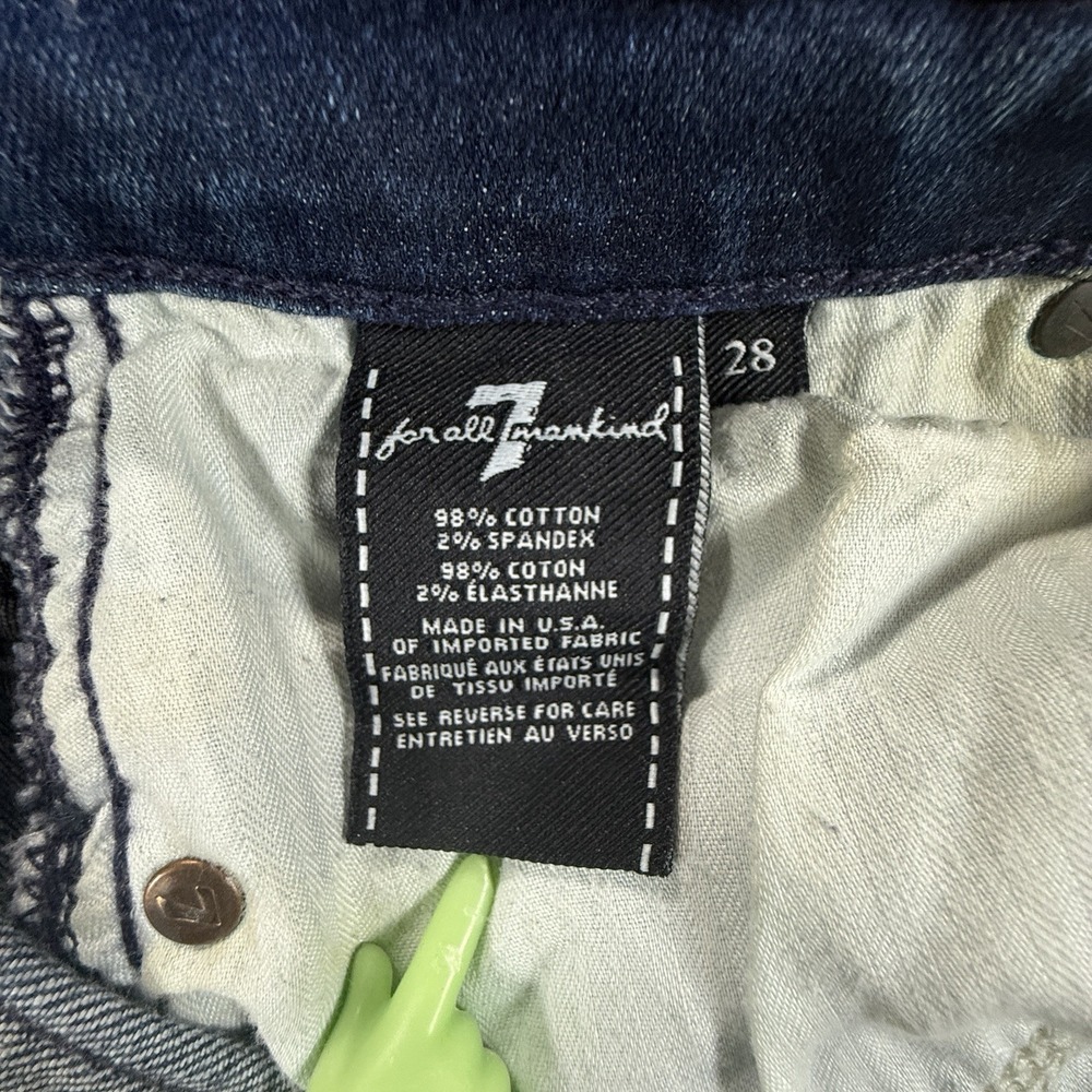 7 For All Mankind Women's High Waist Vintage Bootcut Jeans Size 28 Dark Wash - Picture 4 of 13